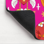 Angle Number One Heart Long Blonde Hair Princess マウスパッド (コーナー)