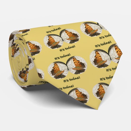 Angle Wing Comma Butterfly "It's Twins"タイ ネクタイ (ロール)