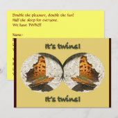 Angle Wing Comma Butterfly It's Twins Announcement 案内状 (正面/裏面)