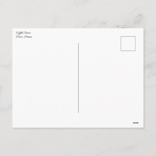 Angled Eiffel Tower シーズンポストカード (裏面)