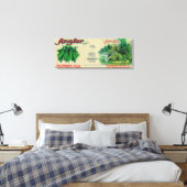 Angler Peas LabelChicago, IL キャンバスプリント (インサイチュ (寝室))