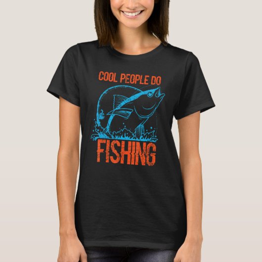 Angler S Call Cool People Fishing Angler Tuna Tシャツ (正面)