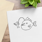 Anglerfishとの自撮り セルフインキングスタンプ
