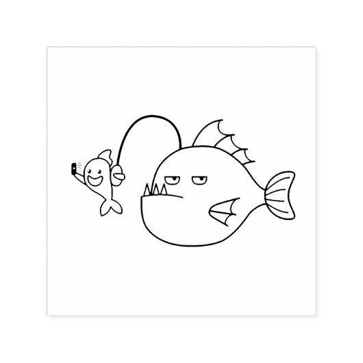 Anglerfishとの自撮り セルフインキングスタンプ (デザイン)