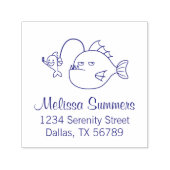 Anglerfishの住所を持つ自撮り セルフインキングスタンプ (デザイン)