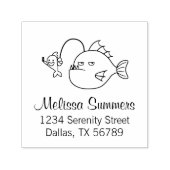 Anglerfishの住所を持つ自撮り セルフインキングスタンプ (デザイン)