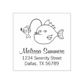 Anglerfishの住所を持つ自撮り ラバースタンプ (インプリント)