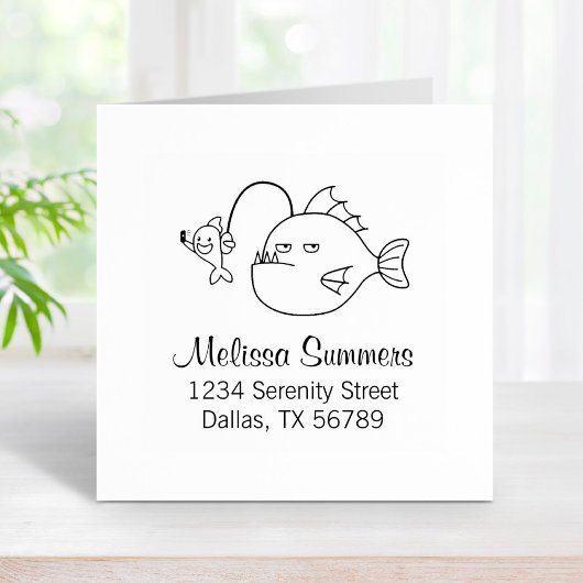 Anglerfishの住所を持つ自撮り ラバースタンプ