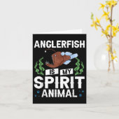 Anglerfish Deep Sea Angler Fish Skeleton  カード (黄色い花)