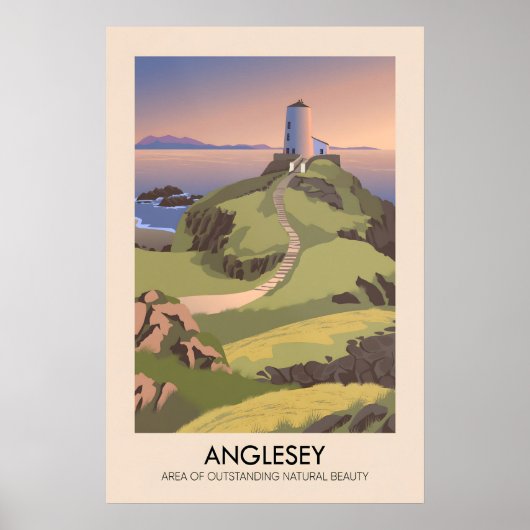 Anglesey AONB Travel Poster ポスター (正面)