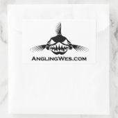 AnglingWes.comスタンプ 長方形シール (バッグ)