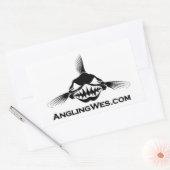 AnglingWes.comスタンプ 長方形シール (封筒)