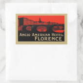 Anglo American Hotel (Florence) 長方形シール (バッグ)