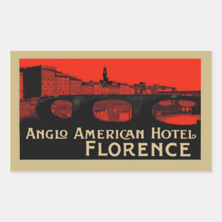 Anglo American Hotel (Florence) 長方形シール