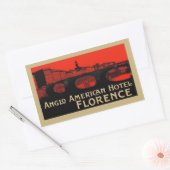 Anglo American Hotel (Florence) 長方形シール (封筒)