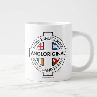 Angloriginal™ 4カ国先住民土地権利巨大マグ ジャンボコーヒーマグカップ
