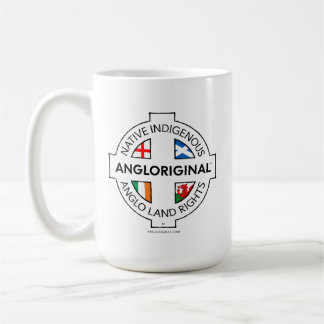 Angloriginal™ 4ネイションズ 土地の権利 ホワイトマグカップ 450ml コーヒーマグカップ