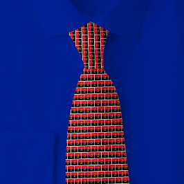Angola Flag Brick Pattern ネクタイ