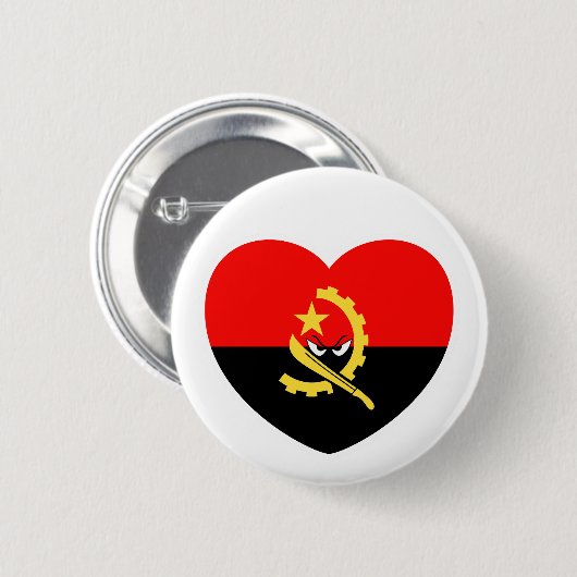 Angolan heart - For real Angolans! 缶バッジ (正面&裏面)