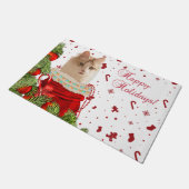 Angora Happy Holidays ドアマット (アングル)