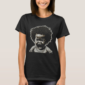 Angry African American Kid Afro Black Pride  Fight Tシャツ