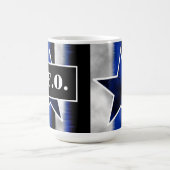 Angry Alien Blue [ SKULLien ] by J.H.T. コーヒーマグカップ (中央)