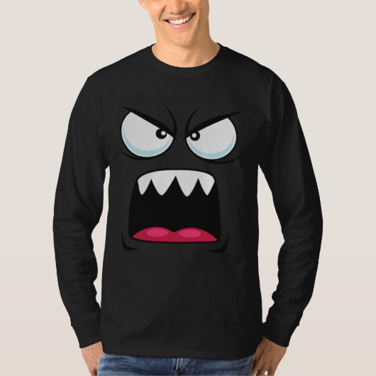 Angry and  eyes with a mouth sarcastic tシャツ (正面)