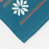 Angry Antler Cat Funny Xmas Ugly Sweater Long Slee フリースブランケット (角)