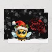 Angry Bee Dear Santa I Really  Tried Postcard ポストカード (正面/裏面)