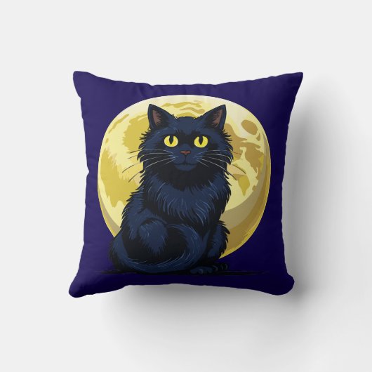 Angry black cat クッション (裏面)