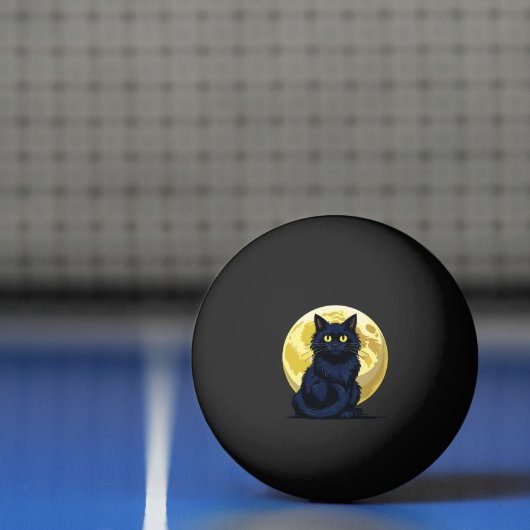 Angry black cat 卓球ボール (ネット)