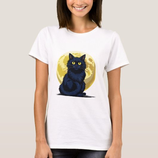 Angry black cat tシャツ (正面)