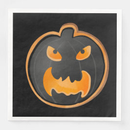 ANGRY BLACK ORANGE HALLOWEEN  PUMPKIN
