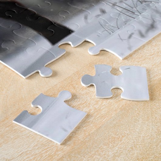 Angry black wolf ジグソーパズル (側面)