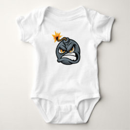 Angry Bomb Cartoon Baby Bodysuit ベビーボディスーツ
