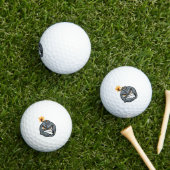 Angry Bomb Cartoon Golf Ball - Grumpy Graphic Ball ゴルフボール (インサイチュ 芝生)