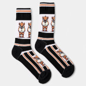 Angry Cartoon Bull Crew Socks ソックス (右)