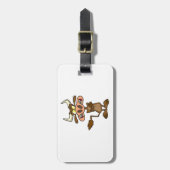 Angry Cartoon Bull Funny Grumpy ラゲッジタグ (正面縦)