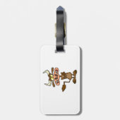 Angry Cartoon Bull Funny Grumpy ラゲッジタグ (裏面縦)