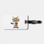 Angry Cartoon Bull Funny Grumpy ラゲッジタグ (裏面横)