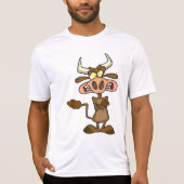 Angry Cartoon Bull Funny Grumpy Tシャツ (正面)