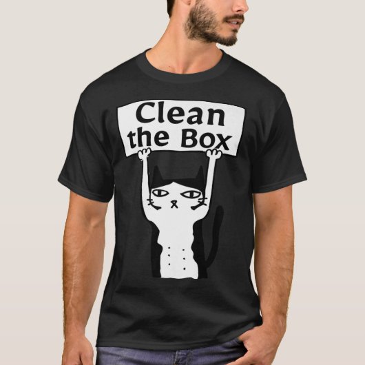 Angry Cat Clean The Box Kitten Adopt Forbidden Res Tシャツ (正面)