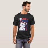 Angry Cat Funny Anti Valentines Day Tシャツ (正面フル)