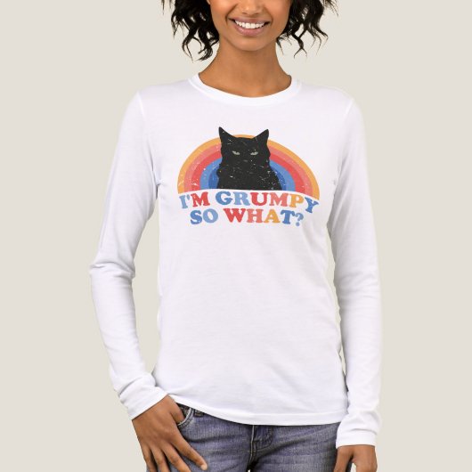Angry cat I'm grumpy so what funny cats トライブレンドＴシャツ (正面)