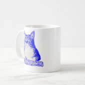 Angry cat meme for cat lovers and cat owners コーヒーマグカップ (正面左)
