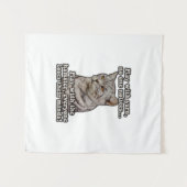 Angry cat meme for cat lovers and kitten owners タペストリー (正面(横))