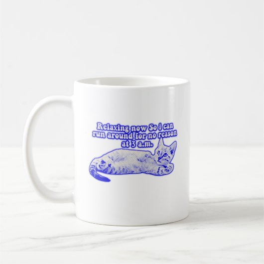 Angry cat meme for cat owners and kitty lovers コーヒーマグカップ (左)