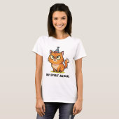 Angry Cat – My Spirit Animal Funny Women's T-Shirt Tシャツ (正面フル)