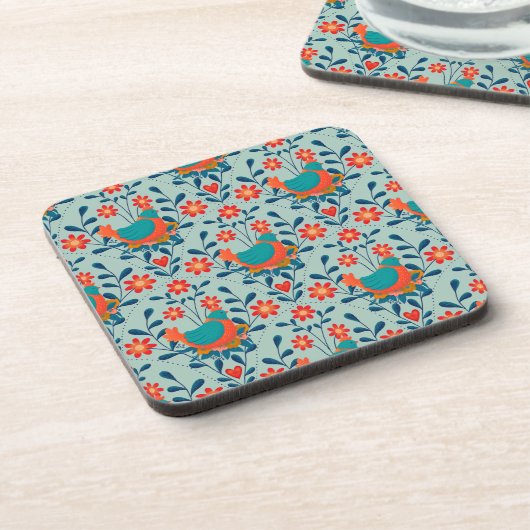 Angry Colorful Chicken コースター (左側)