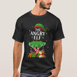 Angry Elf Christmas Family Elf Squad Xmas Girls Wo Tシャツ